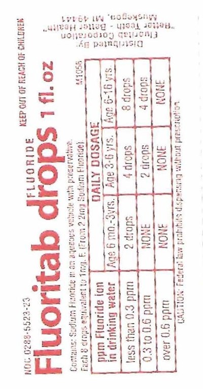 Fluoritab Fluoride Drops Label Back 1oz (Fluoritab Fluoride Drops Label Back 1oz)